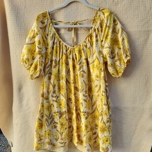 Urban Outfitters Yellow Floral Mini Dress